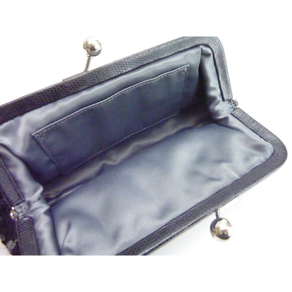 Sequin Clutch Bag Black Clasp Opening - Picture 3 of 4